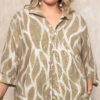 Conjunto com Camisa Crepe Jaccard Plus Size
