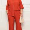 Conjunto com Camisa e Calça Pantalona Plus Size
