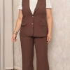 Conjunto com Colete Longo Plus Size