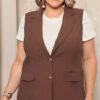 Conjunto com Colete Longo Plus Size