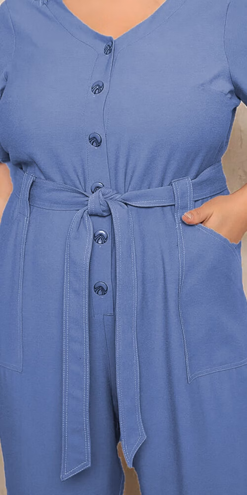 Macacão com Amarração Plus Size