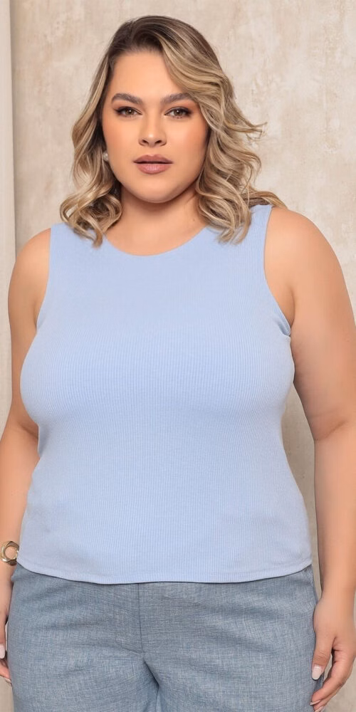 Regata Canelada Plus Size
