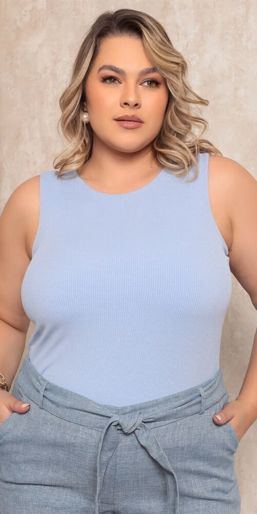 Regata Canelada Plus Size