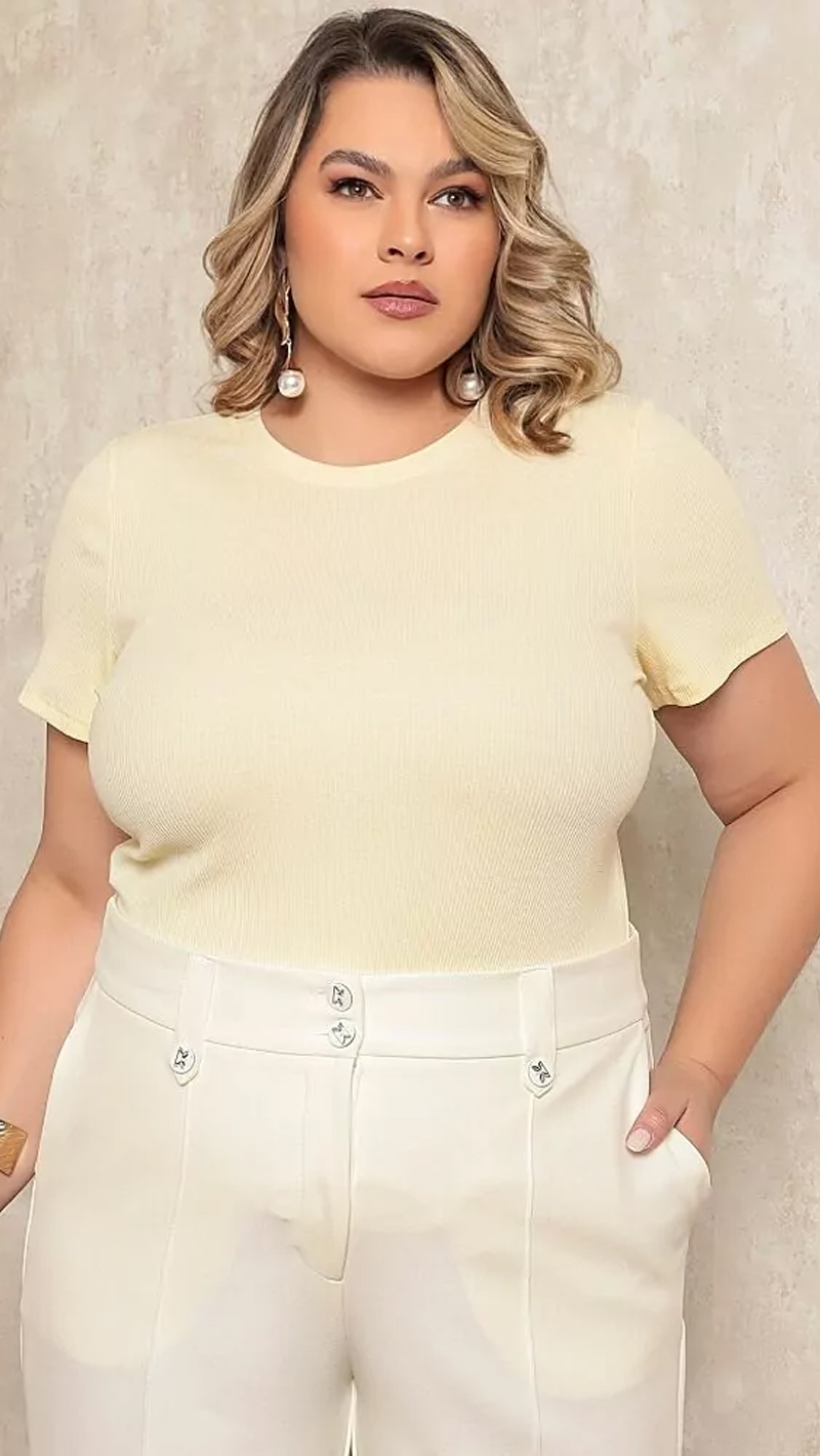 T-Shirt Plus Size Canelada