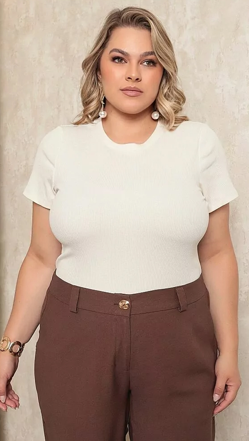 T-Shirt Plus Size Canelada