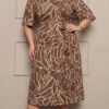 Vestido Midi Viscose Estampado Plus Size