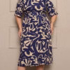 Vestido Midi Viscose Estampado Plus Size