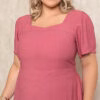 Vestido Midi Costas Lastex Plus Size