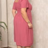 Vestido Midi Costas Lastex Plus Size
