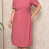 Vestido Midi Costas Lastex Plus Size