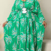 Kaftan com Amarração em Crepe Plus Size