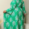 Kaftan com Amarração em Crepe Plus Size