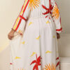 Kaftan com Amarração em Crepe Plus Size