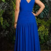Vestido Plus Size Corpete Drapeado de Festa