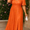 Vestido Plus Size Festa Longo Gliterado