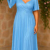 Vestido Plus Size Festa Longo Gliterado