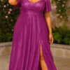 Vestido Plus Size Festa Longo Gliterado