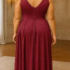 Vestido Festa Regata Transpassada Gliterado Plus Size