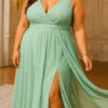 Vestido Festa Regata Transpassada Gliterado Plus Size