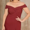 Vestido Midi Elastano Babado Plus Size
