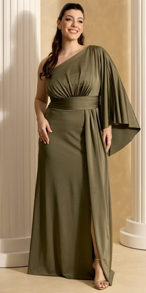 Vestido Festa Malha Prada Plus Size