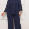 Trijunto Crepe Bordado Manual Plus Size