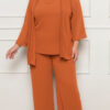 Trijunto Crepe Bordado Manual Plus Size