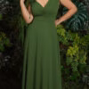 Vestido Plus Size Festa com Capa e Broche Removíveis