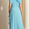 Vestido Festa Plus Size com Saia Sobreposta