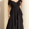 Vestido Festa Plus Size com Saia Sobreposta