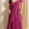 Vestido Festa Plus Size com Saia Sobreposta