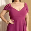 Vestido Festa Plus Size com Saia Sobreposta