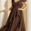 Vestido Festa Plus Size com Saia Sobreposta