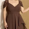 Vestido Festa Plus Size com Saia Sobreposta