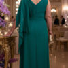Vestido Festa Com capa Ombro Só Plus Size