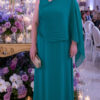 Vestido Festa Com capa Ombro Só Plus Size