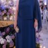 Vestido Festa Com capa Ombro Só Plus Size