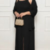 Vestido Festa Regata Bordada e Echarpe Plus Size