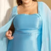 Vestido Plus Size Festa Zibeline Capa Removível