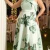 Vestido Festa Zibeline Floral Plus Size