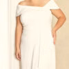 Vestido Plus Size Noiva Ombro a Ombro com Elastano