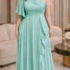 Vestido Festa Ombro Só Brilho Plus Size