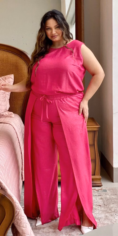 Conjunto Pantalona Envelope Plus Size