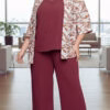 Trijunto com Cardigã Estampado Plus Size