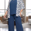 Trijunto com Cardigã Estampado Plus Size