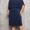 Vestido Festa Plus Size Saia Lurex Midi