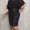Vestido Midi Festa Saia Renda Paetizada Plus Size