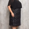 Vestido Midi Festa Saia Renda Paetizada Plus Size