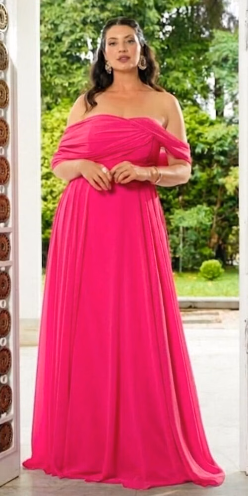 Vestido Plus Size Festa Capa 3 em 1