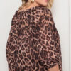 Bata em Crepe Animal Print Plus Size